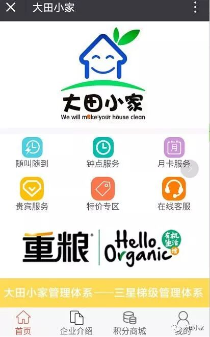 大田小家商城页面