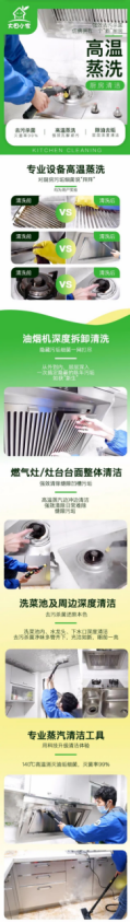 厨房高温蒸洗