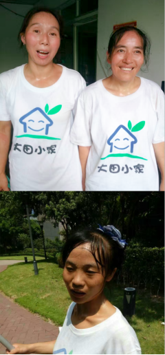 汗如雨下的保洁师