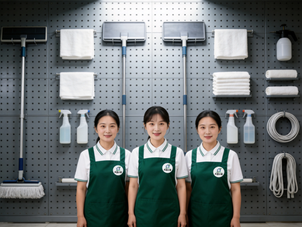 保洁师形象AI展示图